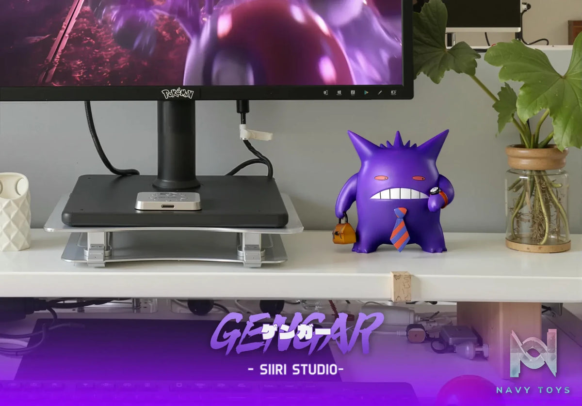 Siiri Studio – Pokémon Chibi Gengar At Work Desktop Collectible Figurine