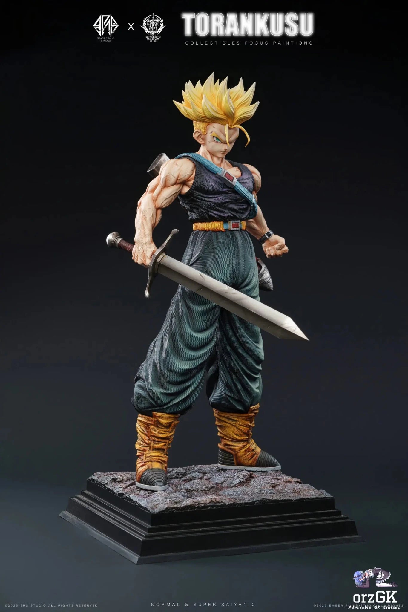 Space Realm Studio & Ember Ruins Studio - Dragon Ball Trunks resin statue Navy Toys anime figure