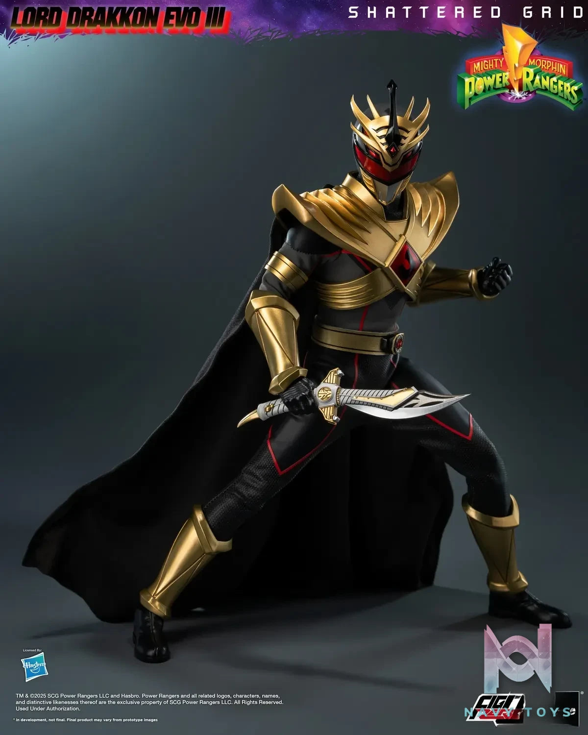 Threezero – Mighty Morphin Power Rangers: Shattered Grid FigZero 1/6 Lord Drakkon Evo III 3Z10260W0 (Licensed)