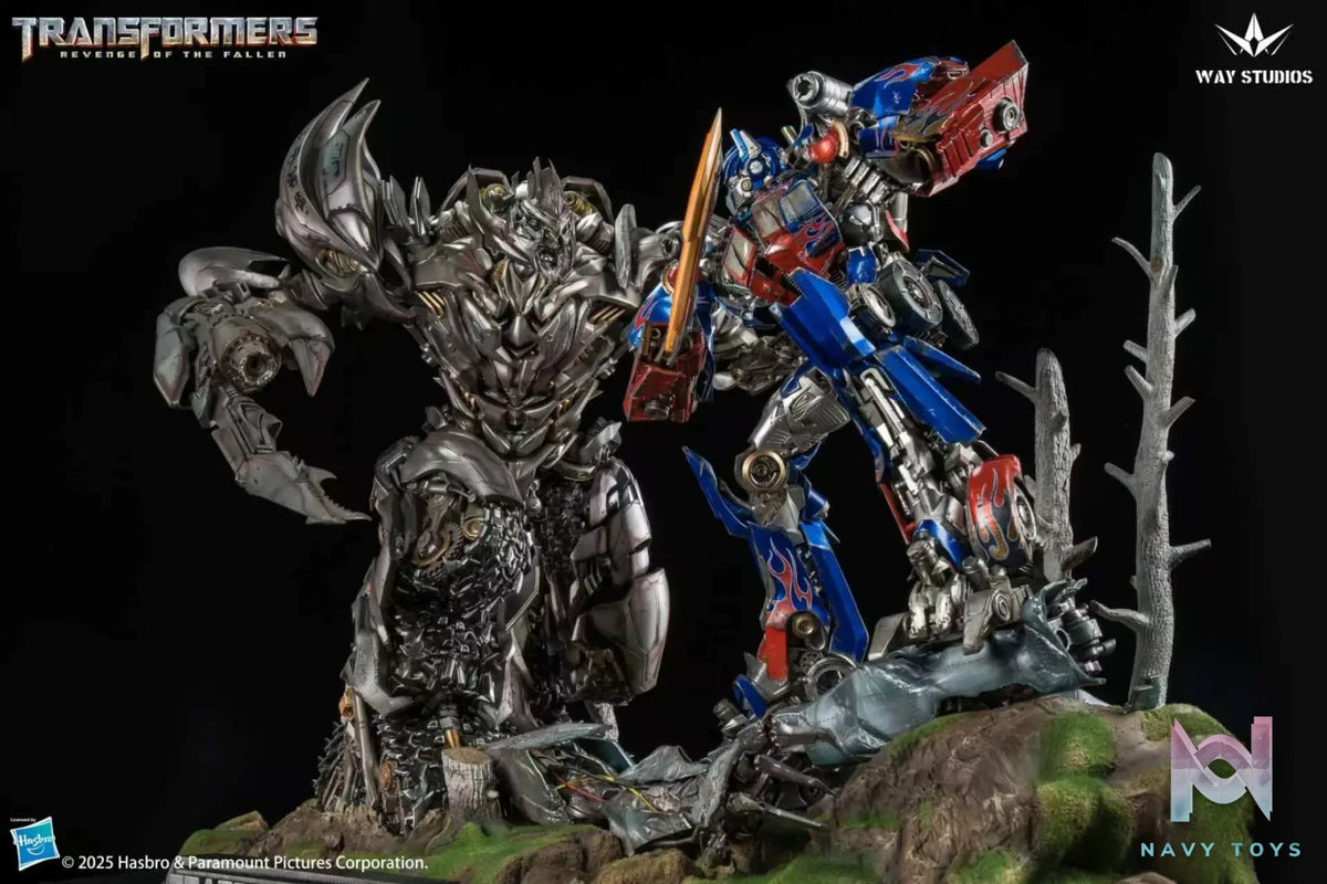 WAY Studio – Transformers: Revenge of the Fallen Series Optimus Prime vs Megatron Scene Statue (Licensed)