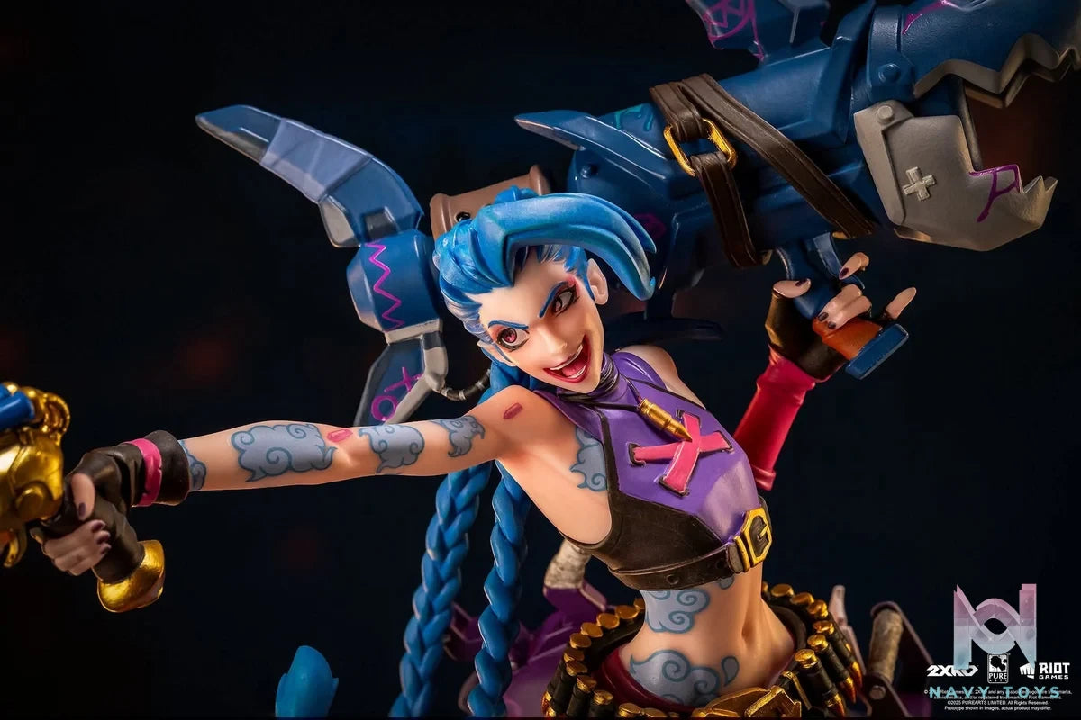 Ahri & Ekko VS Jinx & Warwick resin statue PureArts Studio anime figure