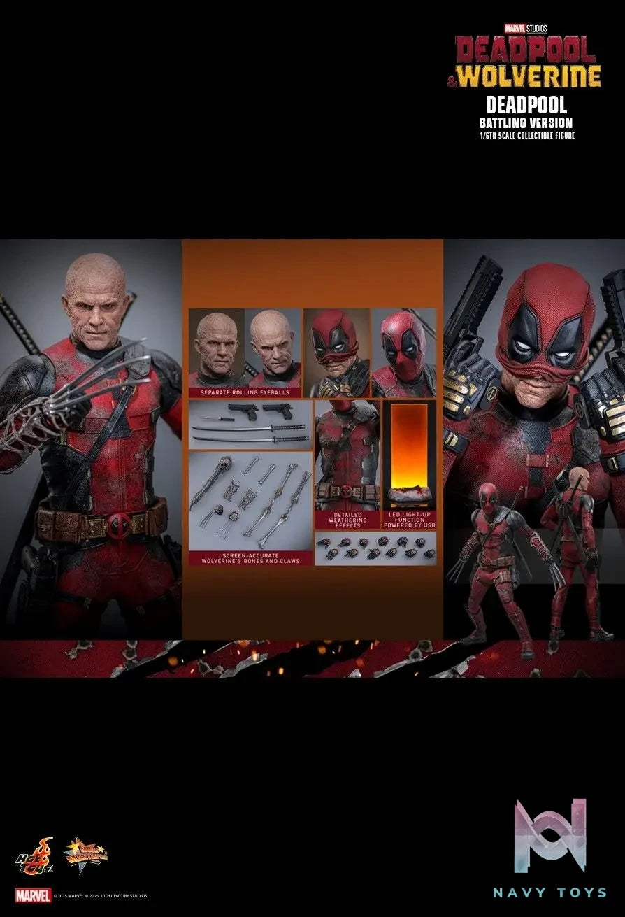 Hottoys – Marvel Deadpool & Wolverine Deadpool (Battling Version) MMS782 (Licensed)