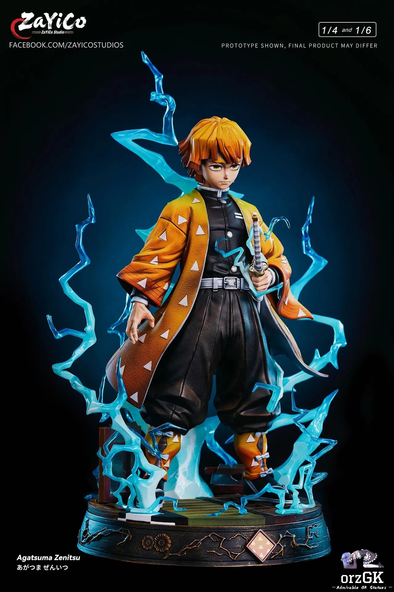 Zayico Studio - Agatsuma Zenitsu Demon Slayer resin statue Navy Toys anime figure