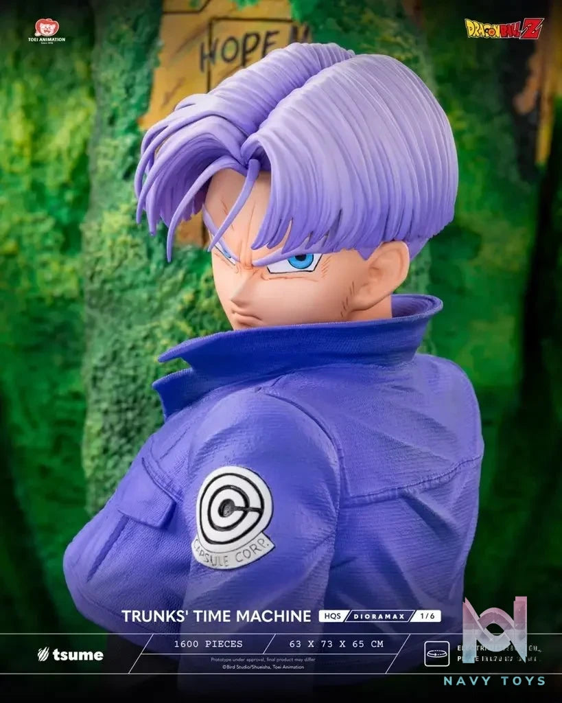 Tsume Studio - Dragon Ball TRUNKS' TIME MACHINE HQS Dioramax 1/6 Scale Statue (Licensed) resin statue Navy Toys anime figure