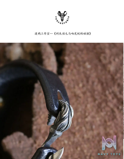 Raven Studio (silver jewelry) – Claws Meet Rattlesnake S-Shaped Connecting Hook Original