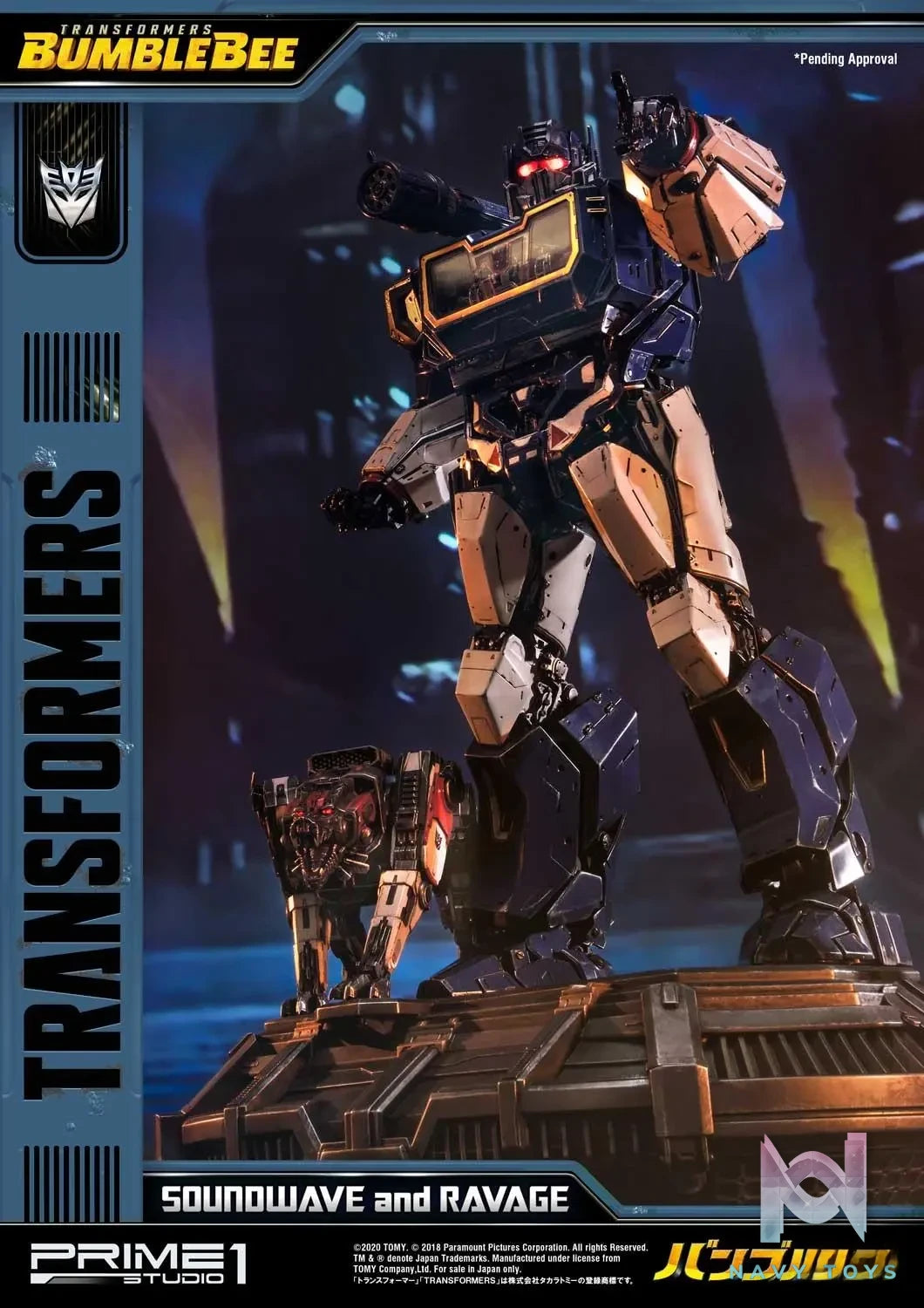 Prime 1 Studio – Museum Masterline Transformers: Bumblebee (Film) Soundwave & Ravage MMTFM-27 MMTFM-27EX (Licensed)