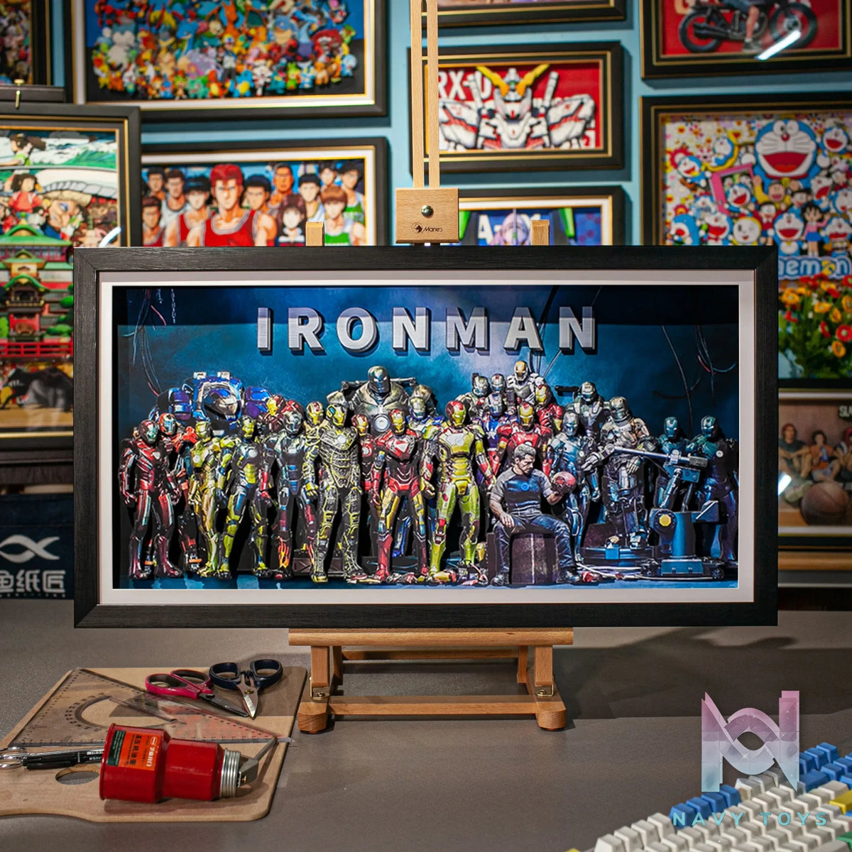 Yu Zhi Jiang Studio – Iron Man Series #3 3D Decorative Painting Marvel