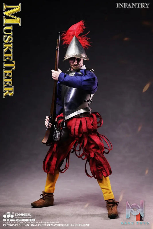 COOMODEL Studio – 1/6 SE138 & SE139 SERIES OF EMPIRES – SPANISH CONQUISTADOR MUSKETEER SERGEANT (Licensed)
