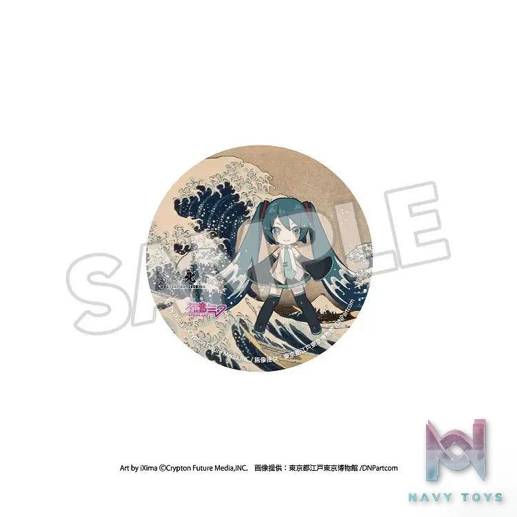 Presence – Katsushika Hokusai x Hatsune Miku Pinback Button 8Pack BOX (Licensed)