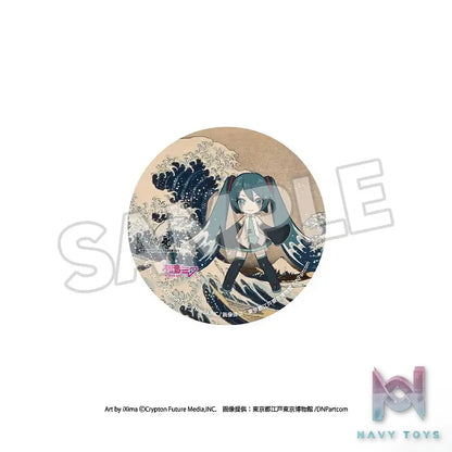 Presence – Katsushika Hokusai x Hatsune Miku Pinback Button 8Pack BOX (Licensed)