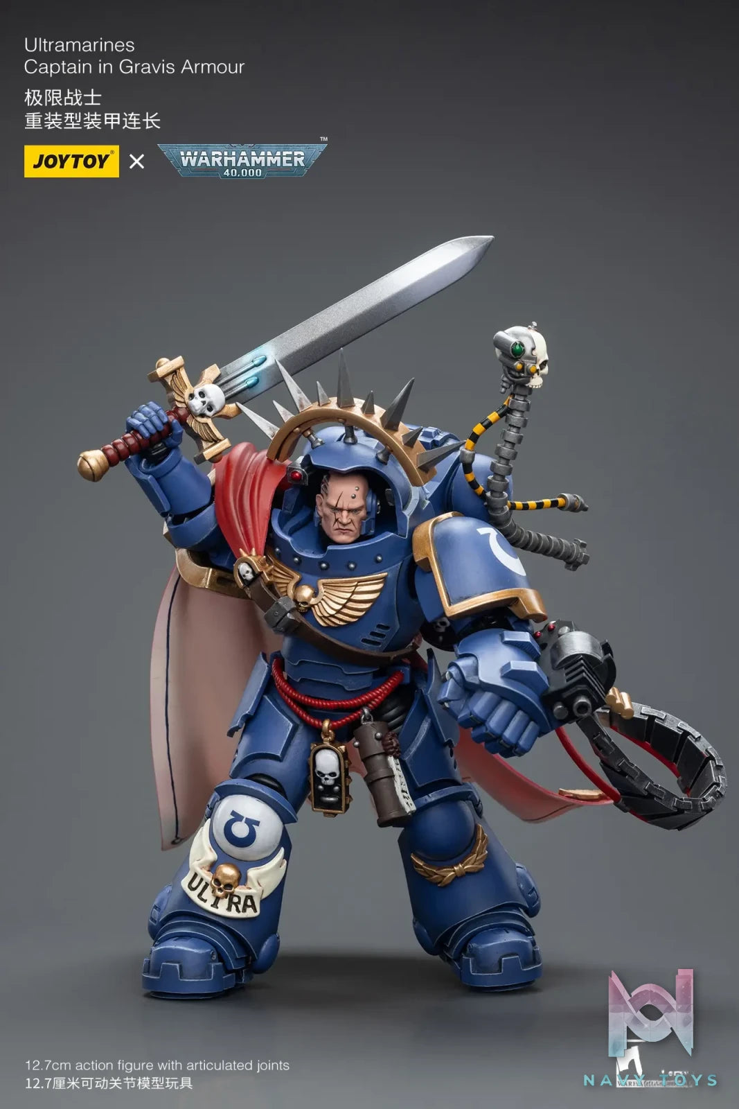 JOYTOY – Ultramarines Captain in Gravis Armour JT7745 (Licensed)