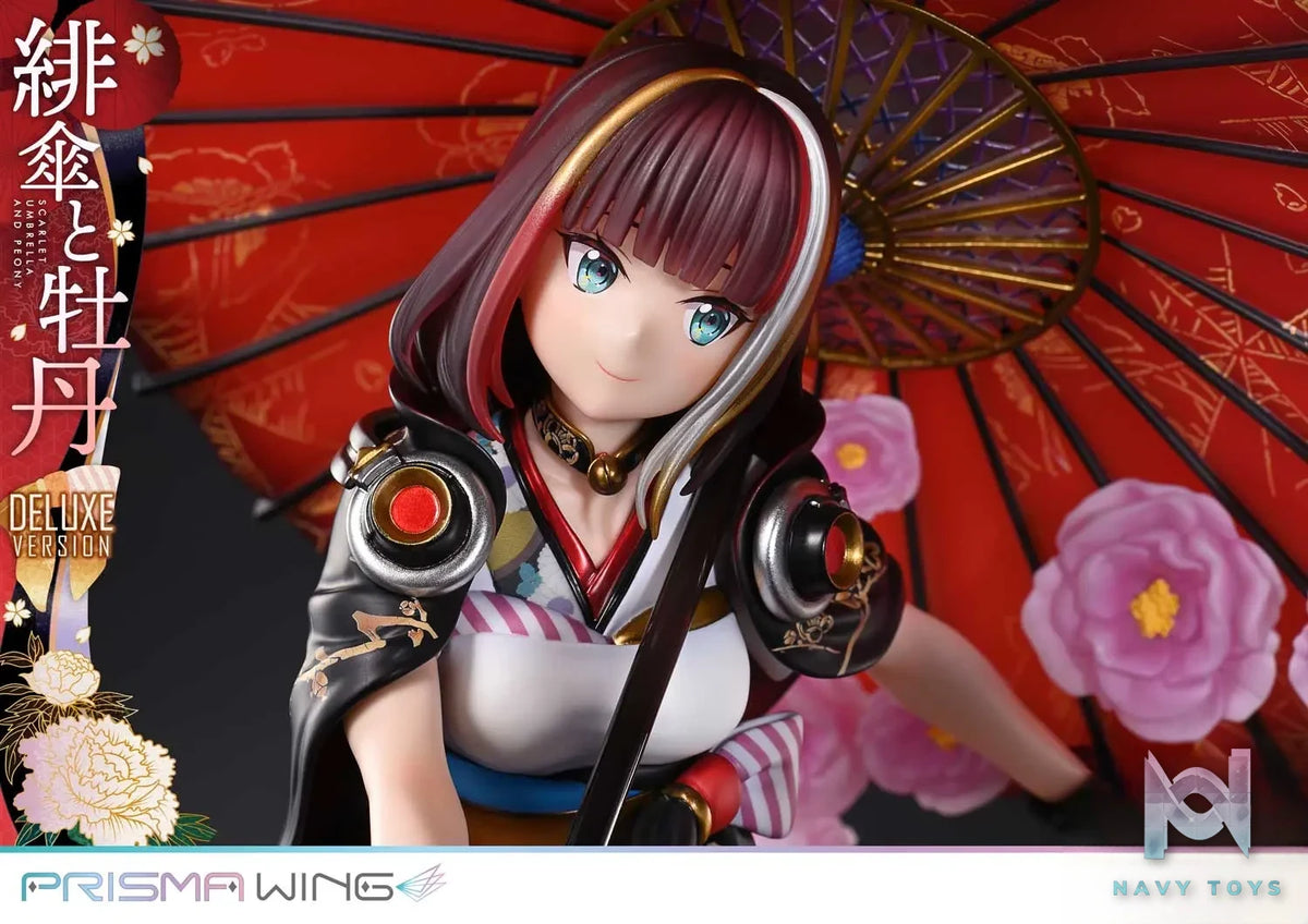 Prime 1 Studio & PRISMA WING Collection – fuzichoco original Illustration Scarlet Umbrella and Peony 1/7 Scale Pre-Painted Figure PWFZCC-01P PWFZCC-01PDX (Licensed)