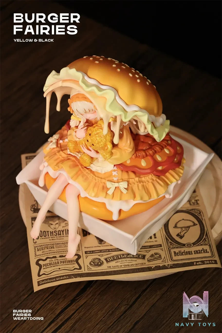 WeArtDoing Studio – Original The Sleeping Beauty-Burger Fairies- Yellow & The Sleeping Beauty-Burger Fairies-Black (Licensed)