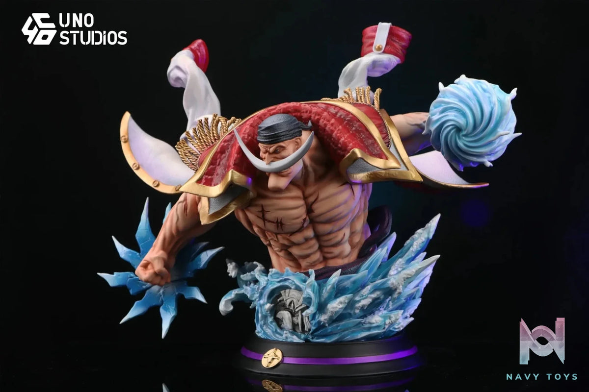 UNO Studio - One Piece Whitebeard Desk Figure Bust resin statue Navy Toys anime figure