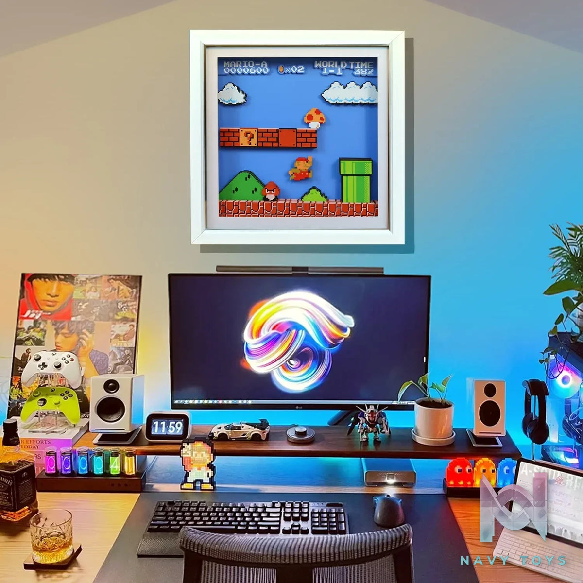 KALA HOME Studio – Mario Pixel Art 3D Decorative Painting Super Mario