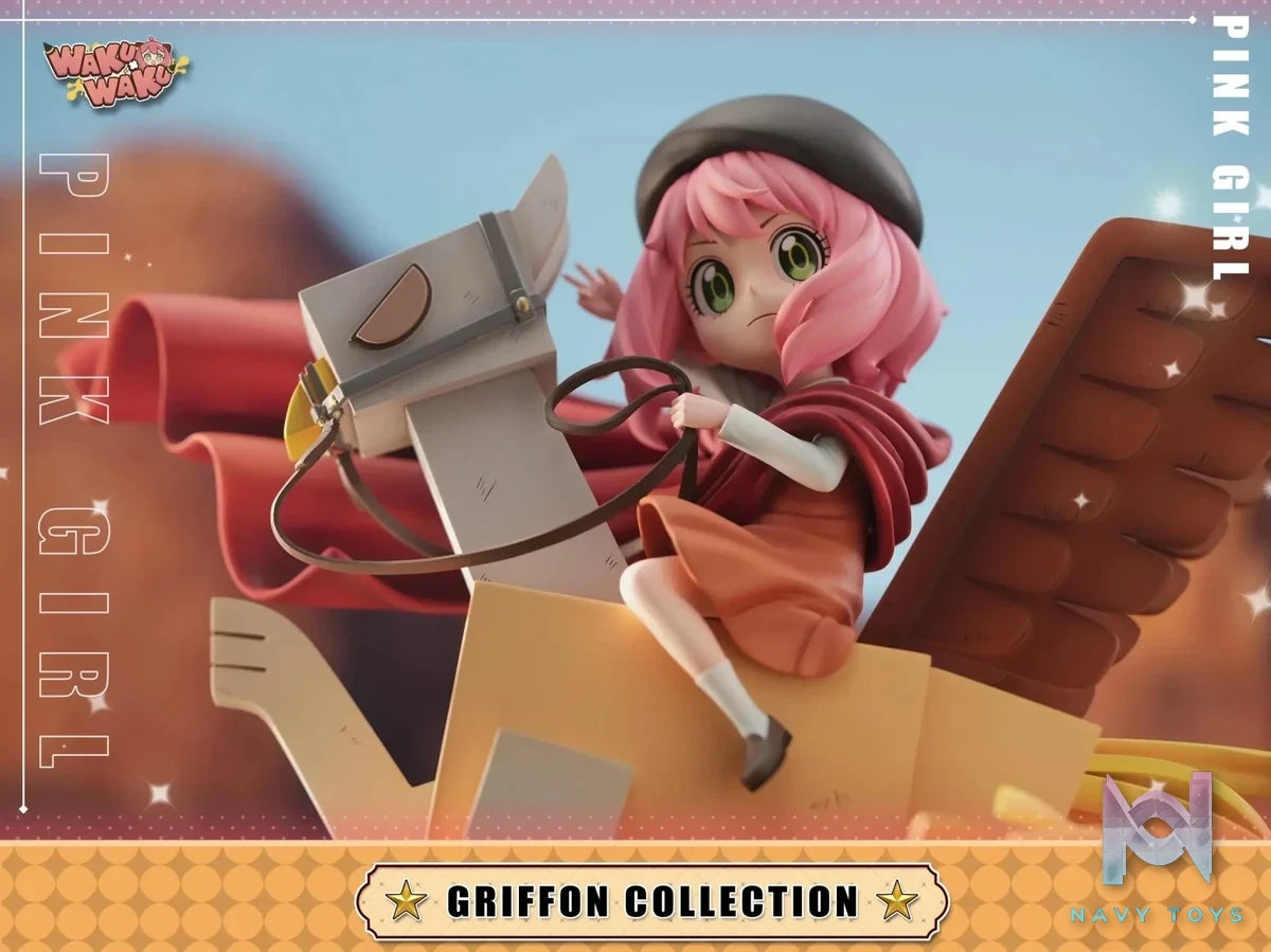 WakuWaku Studio - Spy x Family Anya cos Napoleon Crossing the Alps resin statue Navy Toys anime figure