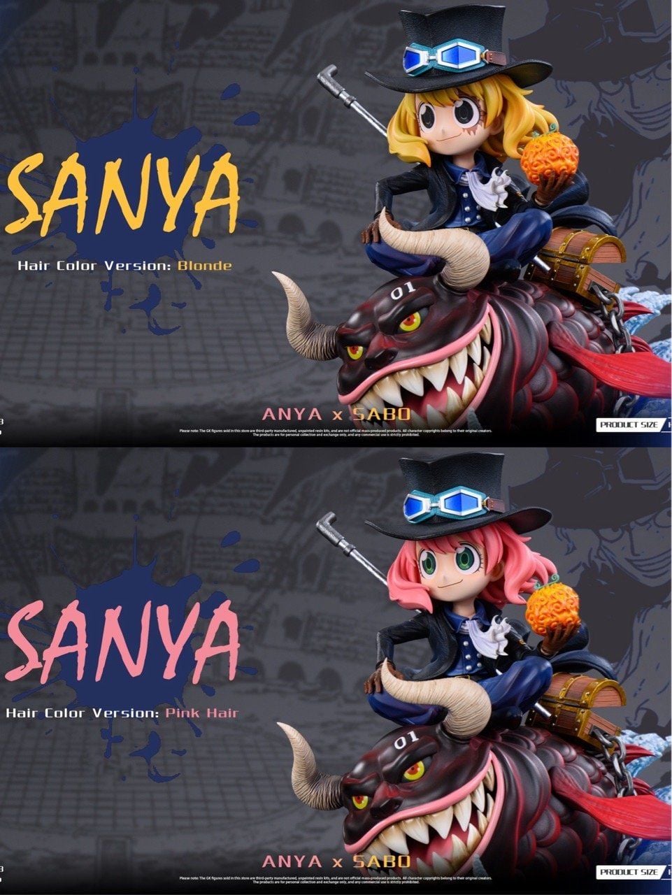 ANYA x SABO - One Piece x Spy X Family - BiuBiu Studio resin statue BiuBiu Studio anime figure