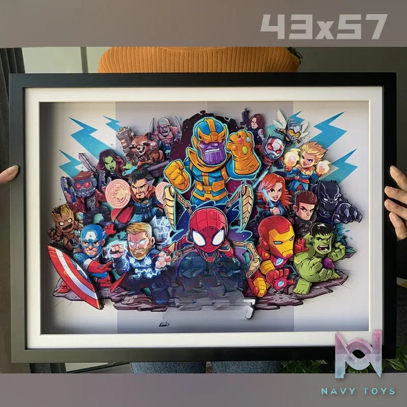 KALA HOME Studio – Marvel Multiple Characters #01 3D Decorative Painting Marvel