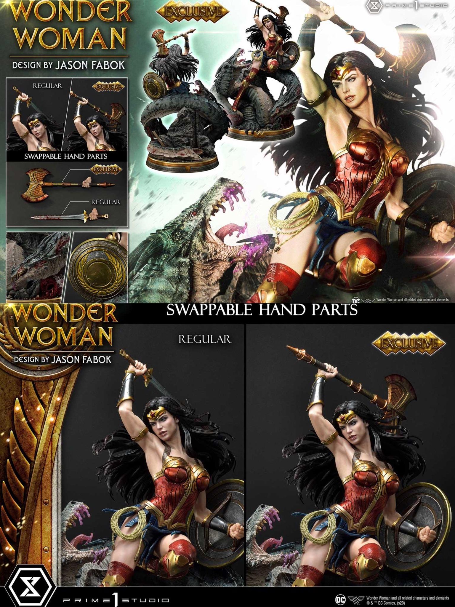Wonder Woman Versus Hydra - Wonder Woman - Prime 1 Studio (MMDC - 48EXS) resin statue Prime 1 Studio anime figure