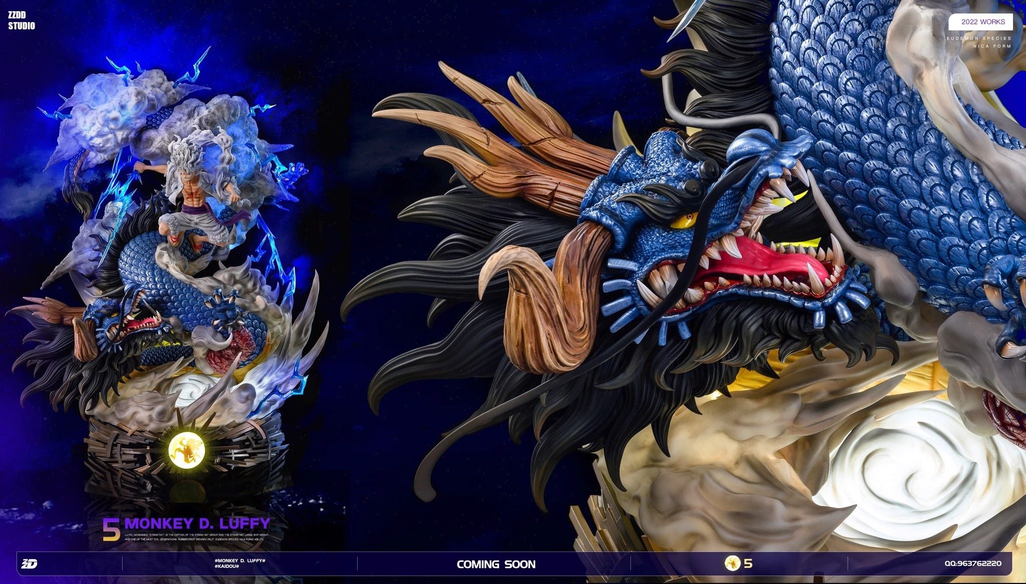 Luffy vs Kaido - One Piece - ZZDD Studio resin statue zzdd studio anime figure