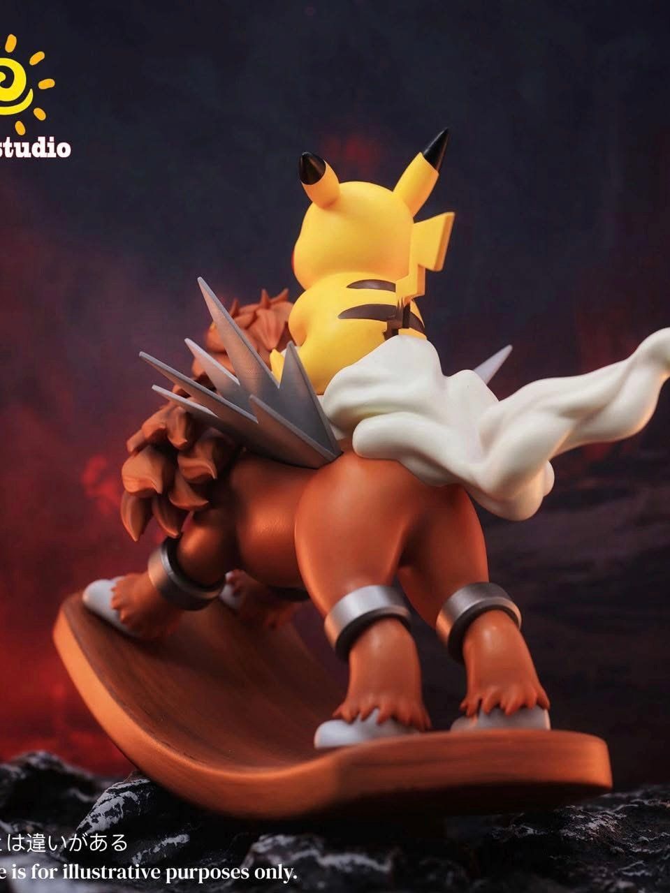 Pikachu & Entei - Pokemon - Sun Studio resin statue Sun Studio anime figure