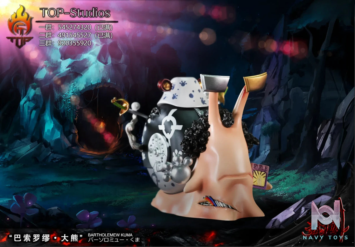 Top Studio – One Piece Bartholemew Kuma & Luffy & Marco