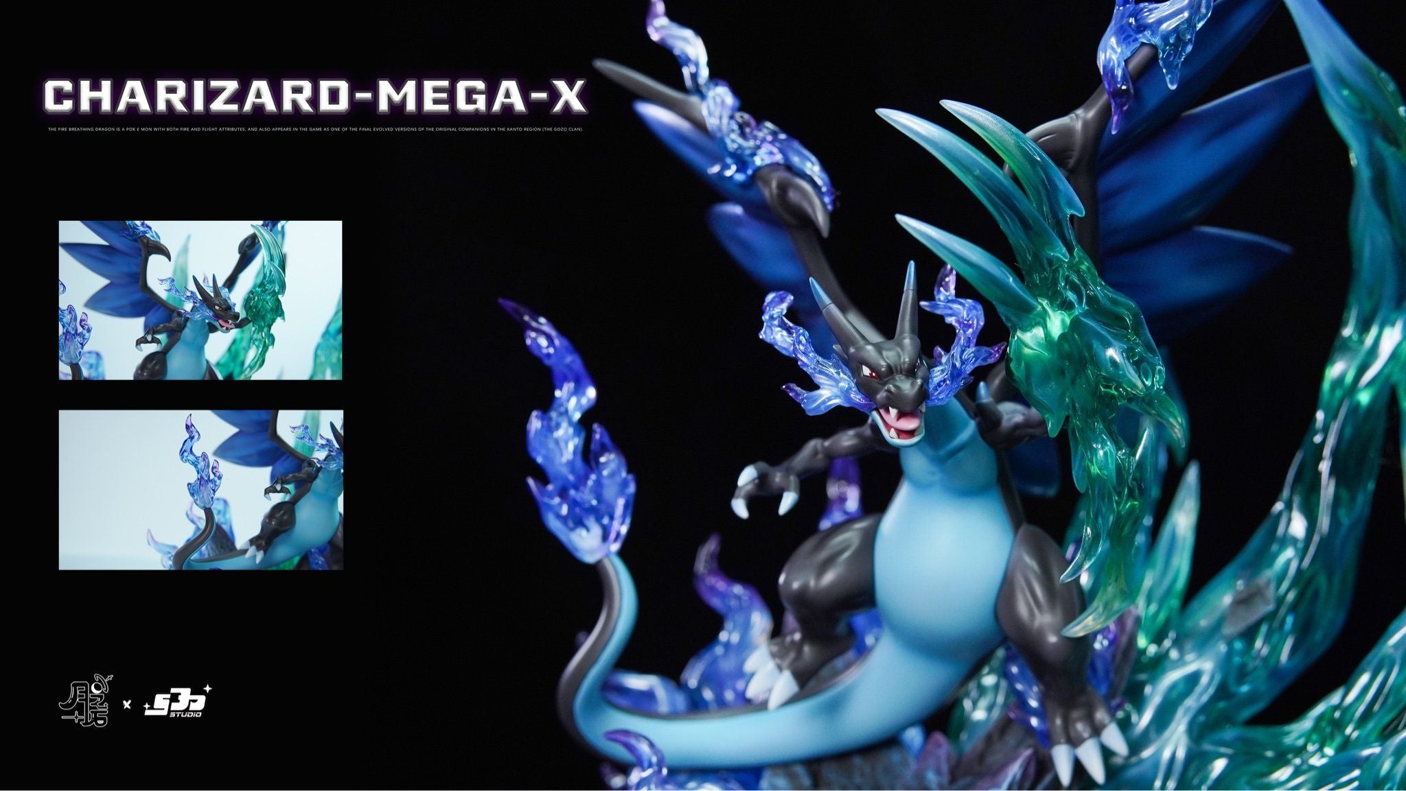 Mega Charizard X - Pokemon - Moonstone x Water Fleet Studio resin statue MoonStone Studio x Water Fleet Studio anime figure