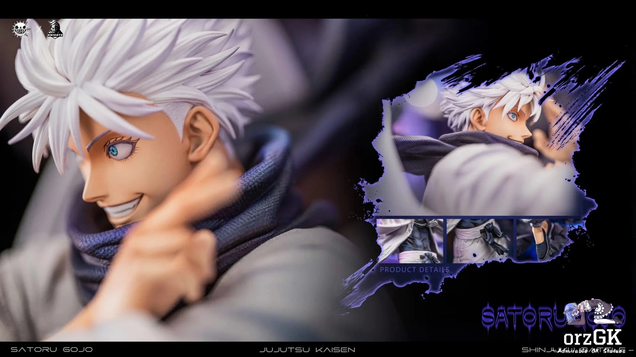 ZanyJoke Studio & Temple Studio - Jujutsu Kaisen S01 Gojo Satoru, the Battle of the Demon Realm Shinjuku resin statue Navy Toys anime figure