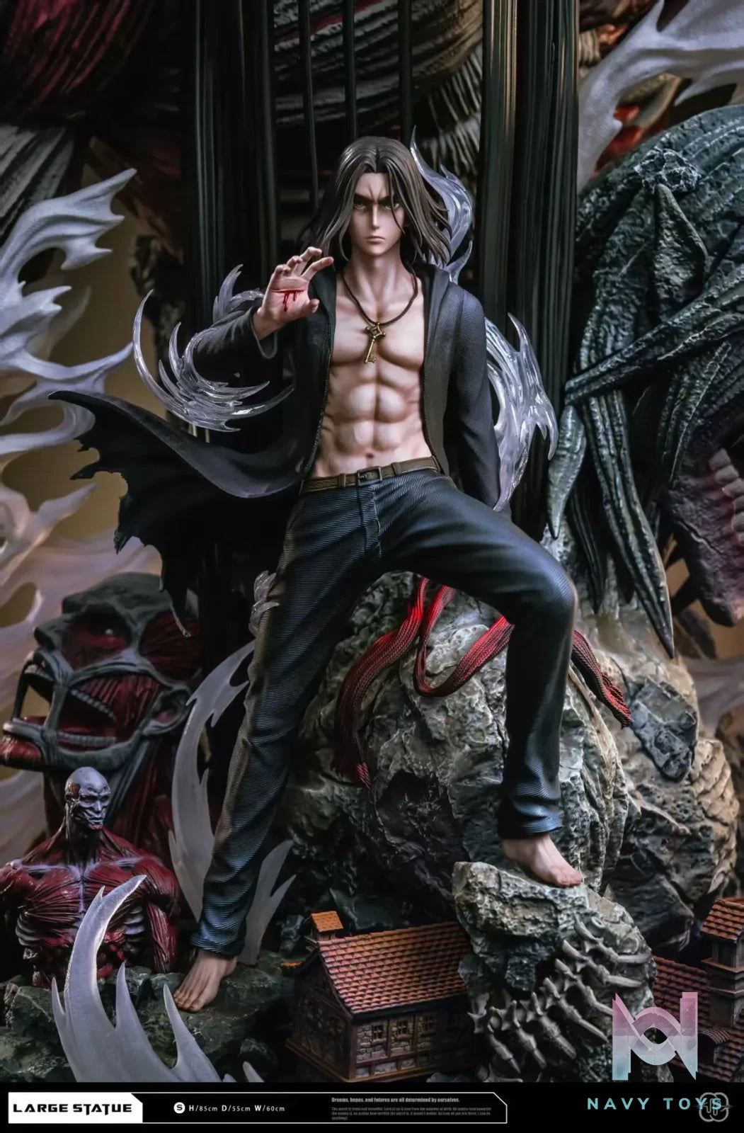 Hertz Studio - Attack On Titan Eren Jaeger resin statue Navy Toys anime figure