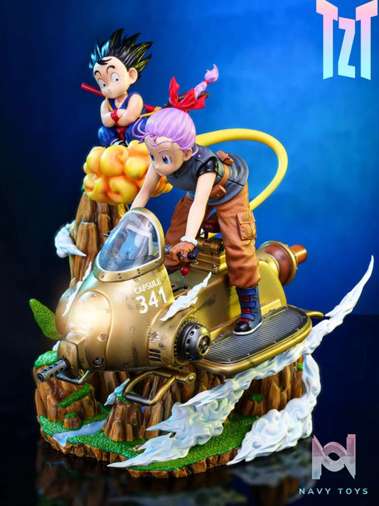 Bulma and kid Goku - Dragonball - TZT Studio resin statue TZT Studio anime figure