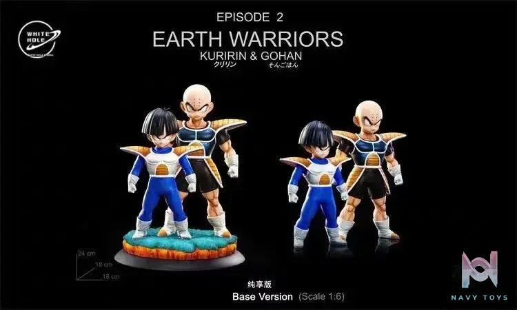 White hole Studio - Dragon Ball Namek Series: Earth Warriors Son Gohan & krillin resin statue Navy Toys anime figure