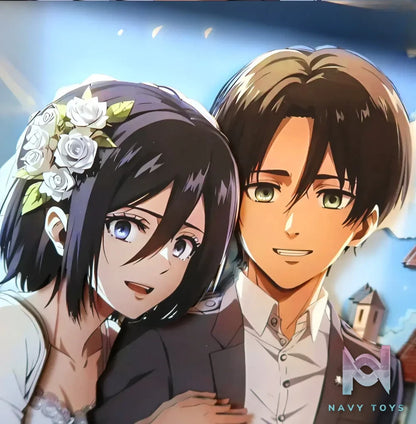 KALA HOME Studio – Eren X Mikasa Pre-wedding Photos 3D Decorative Painting Attack on Titan