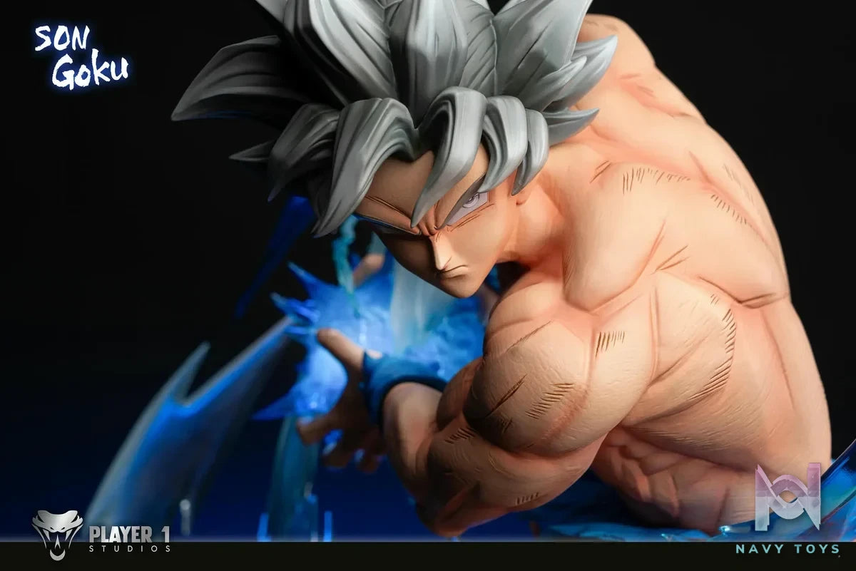 Player 1 Studio - Dragon Ball Son Goku Master Ultra Instinct resin statue Navy Toys anime figure