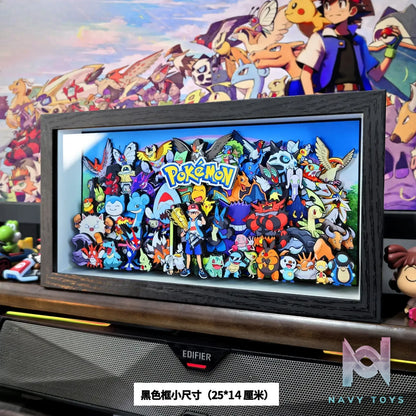 KALA HOME Studio – Pokémon Multiple Characters #01 3D Decorative Painting Pokémon