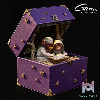 Green Olive Tree Studio – BOX Story Illustration Series-He Was Born in a Manger (Licensed)