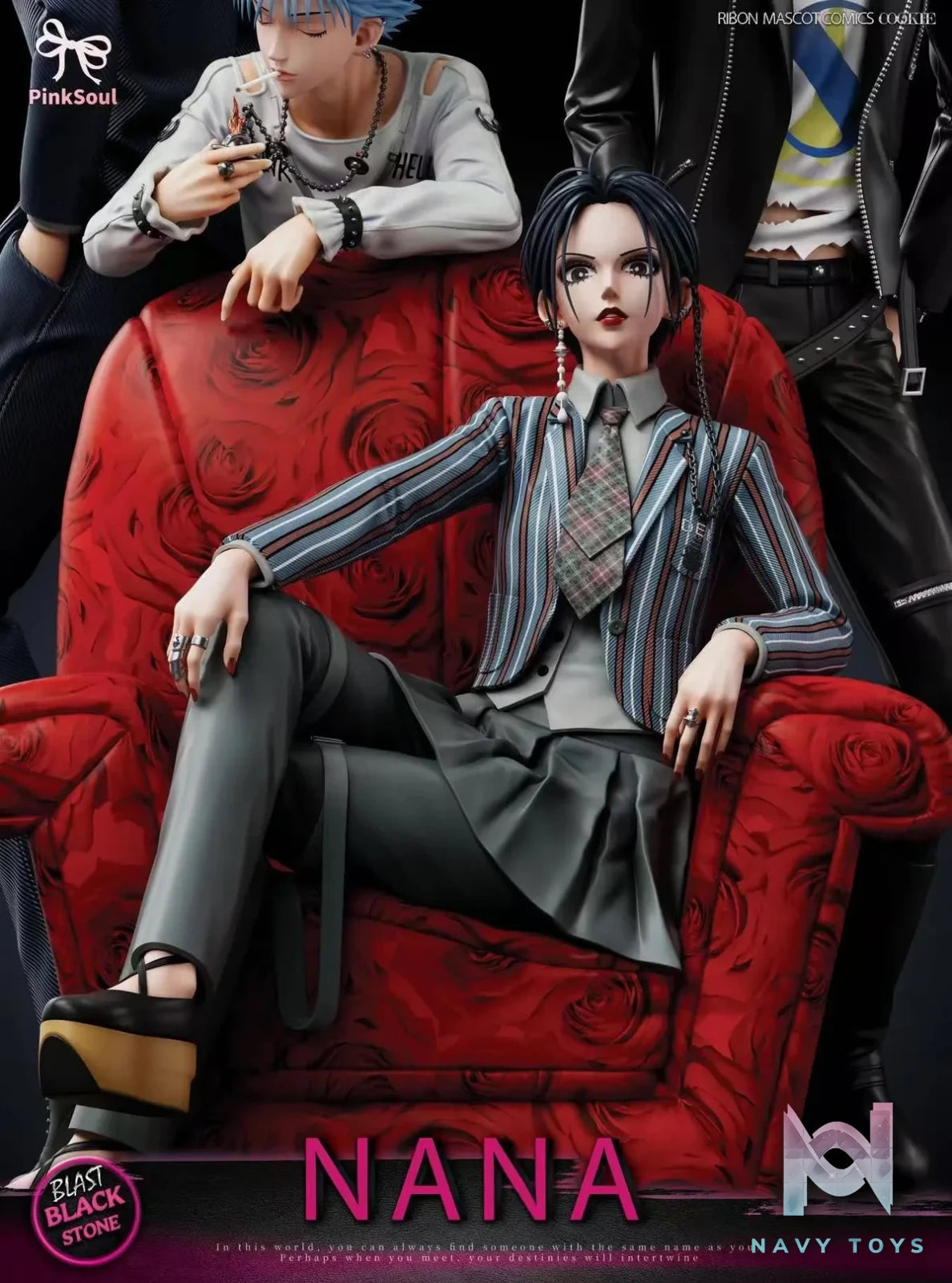 Nana,Takagi,Nobuo and Shinichi resin statue Pink Soul Studio anime figure
