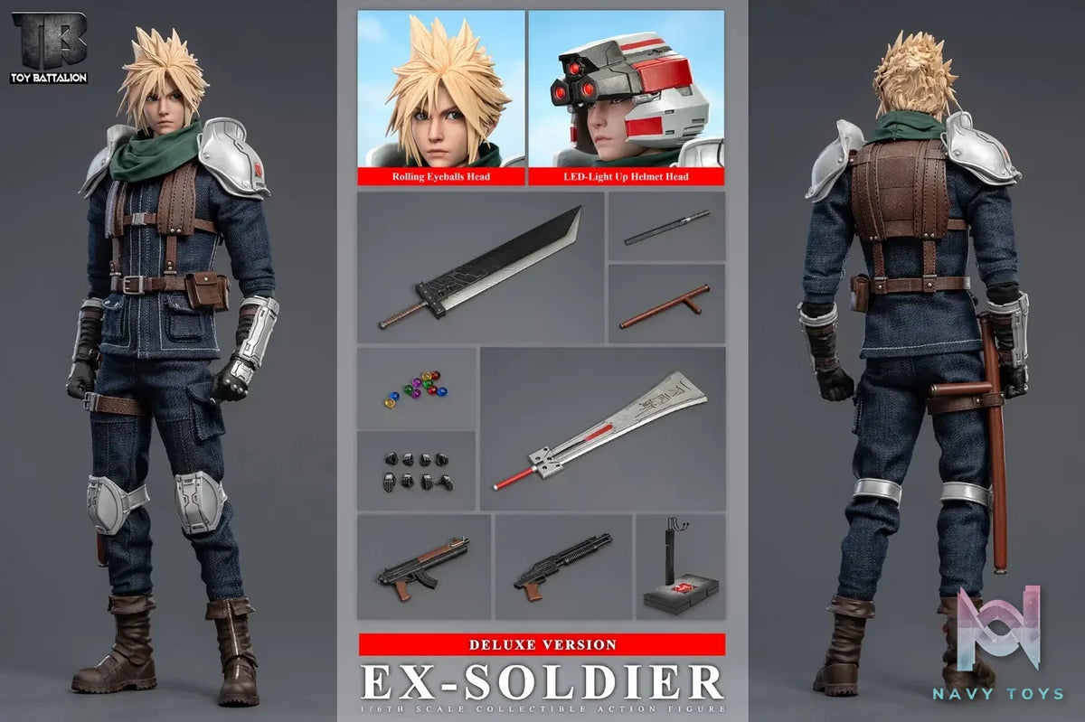 TOYS BATTALION – Final Fantasy 1/6 SOLDIER Cloud Strife TB025A TB025B