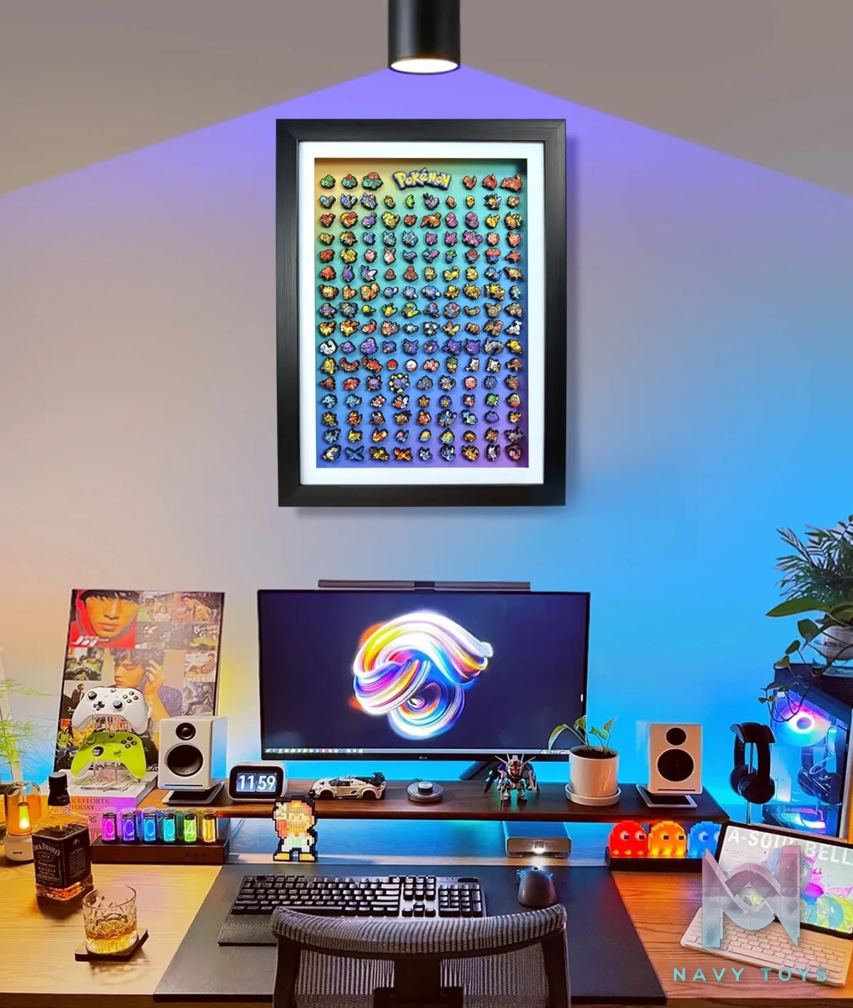 KALA HOME Studio – Generation I Pokémon Pixel Art 3D Decorative Painting Pokémon