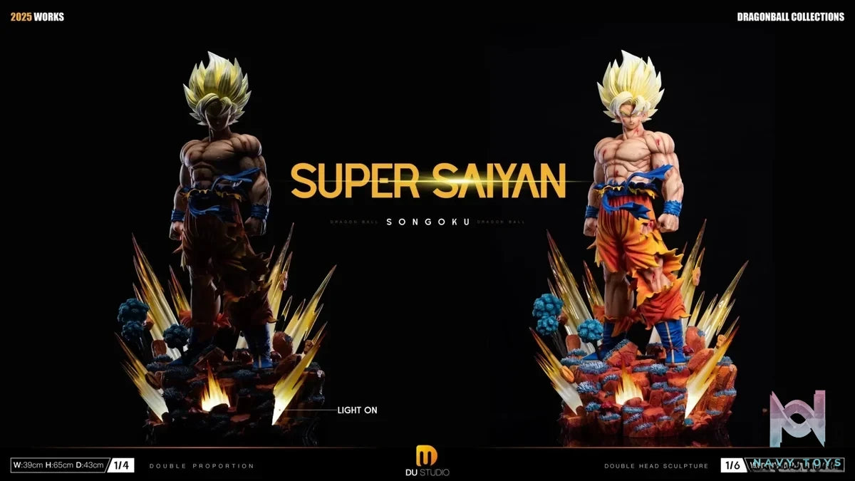 Du Studio - Dragon Ball The First Super Saiyan 2.0 Son Goku resin statue Navy Toys anime figure