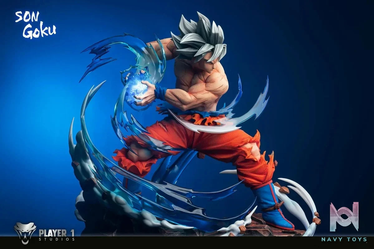 Player 1 Studio - Dragon Ball Son Goku Master Ultra Instinct resin statue Navy Toys anime figure