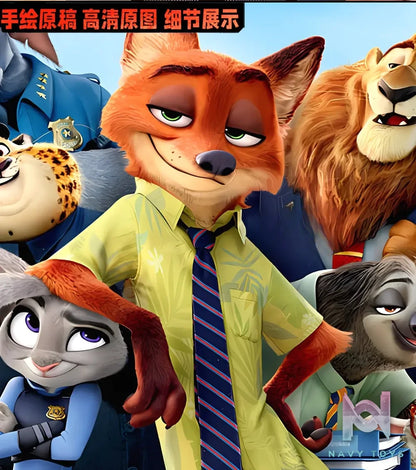 KALA HOME Studio – Zootopia Multiple Characters 3Decorative Painting Zootopia