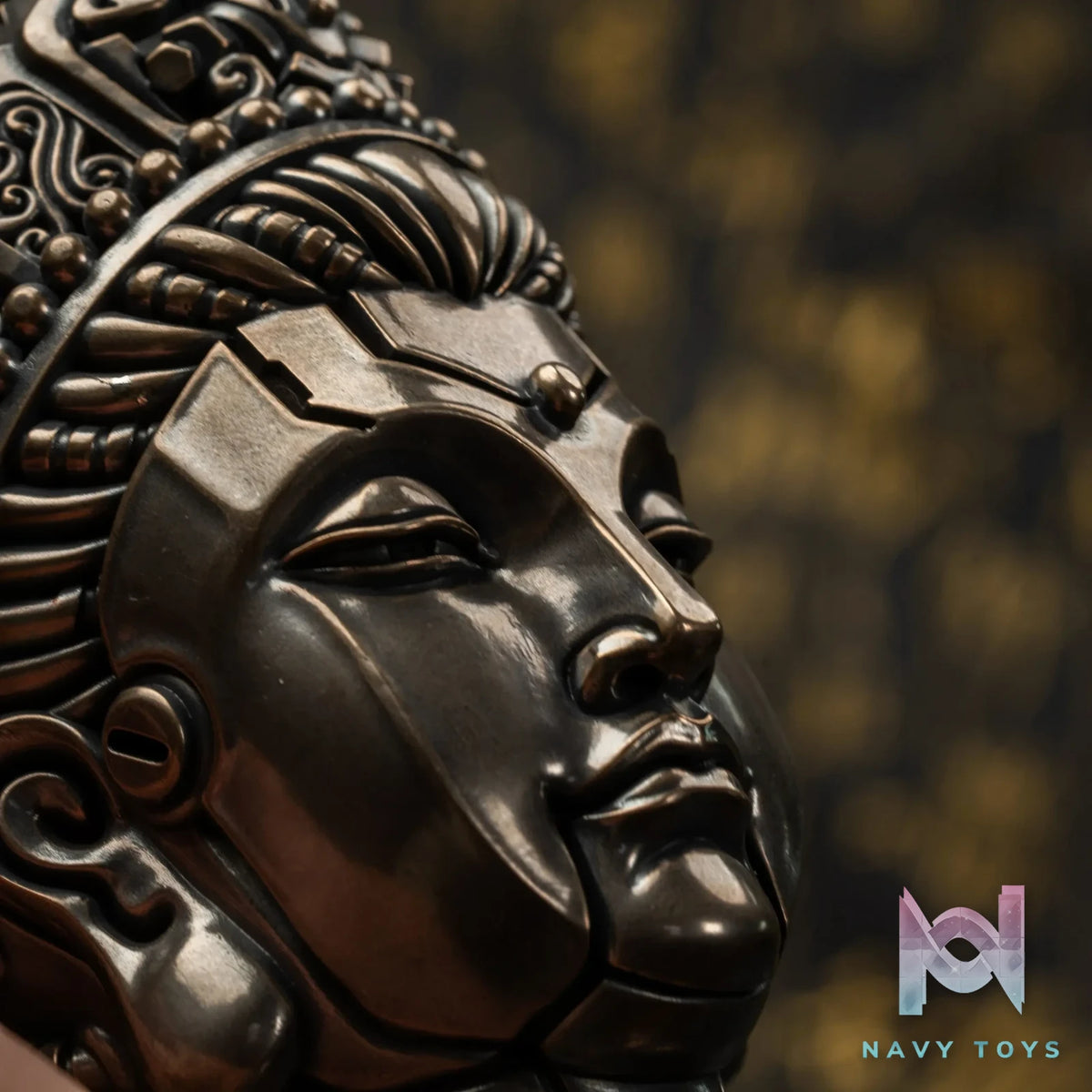 Raven Studio (silver jewelry) – Original “Mechanical Ascension” Bronze Buddha Head Incense Burner Ornament Original