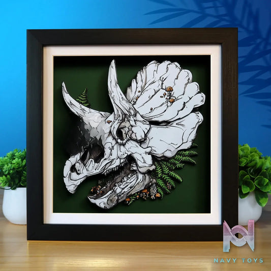 KALA HOME Studio – Triceratops Fossil 3D Decorative Painting Original