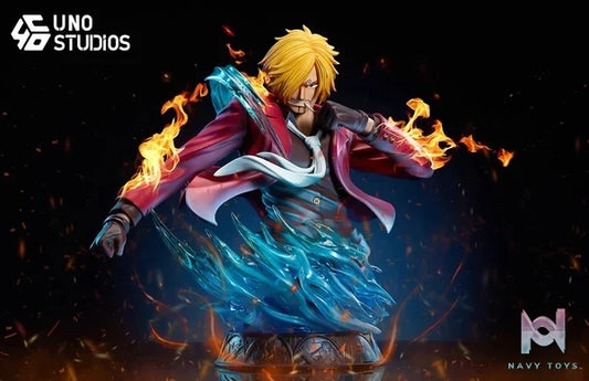 UNO Studio - One Piece 1/4 Sanji resin statue Navy Toys anime figure