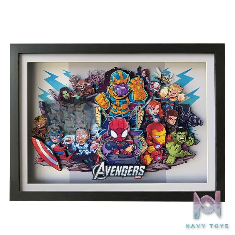 KALA HOME Studio – Marvel Multiple Characters #01 3D Decorative Painting Marvel