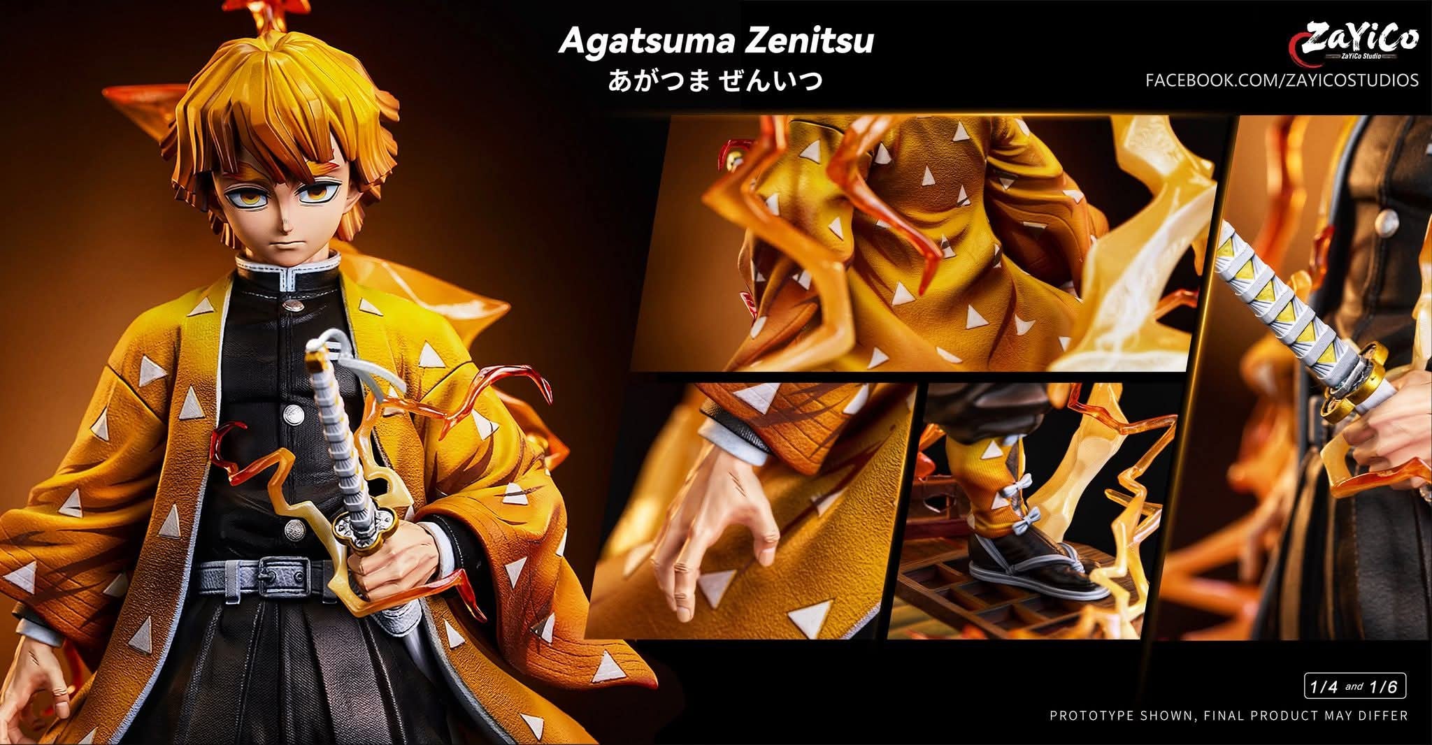 Agatsuma Zenitsu resin statue Zayico Studio anime figure