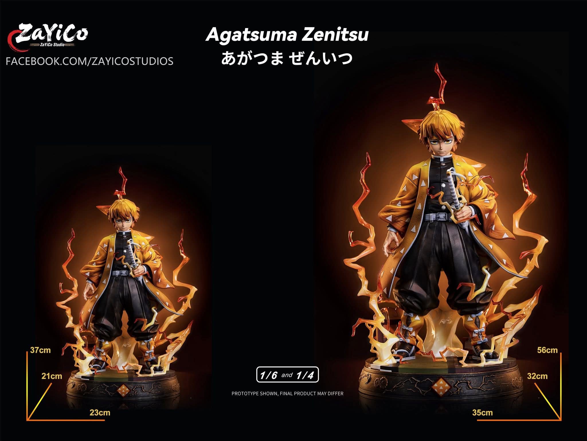 Agatsuma Zenitsu resin statue Zayico Studio anime figure