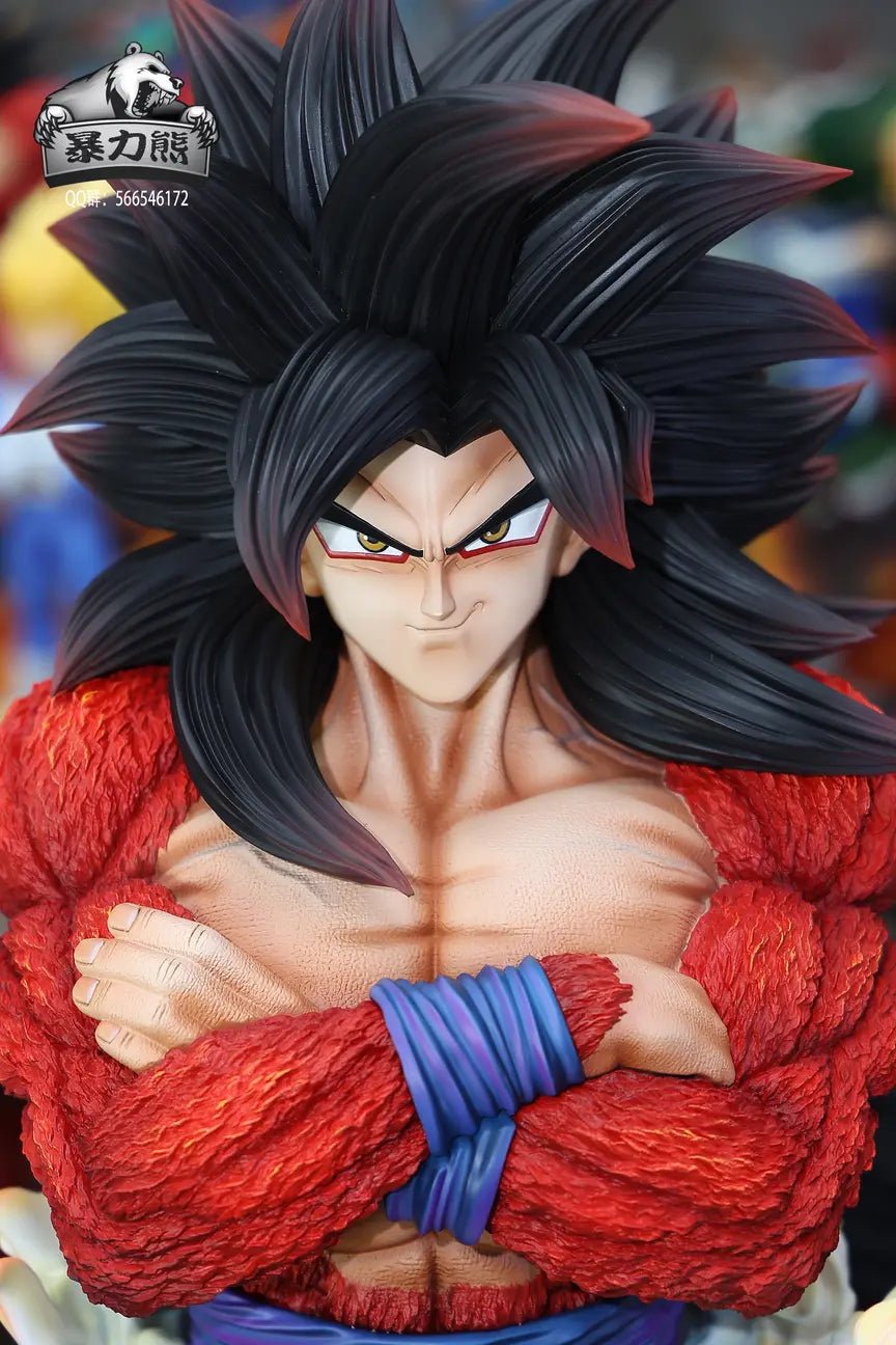 Violent Bear Studio - Dragon Ball Super Saiyan 4 Goku Bust resin statue Navy Toys anime figure
