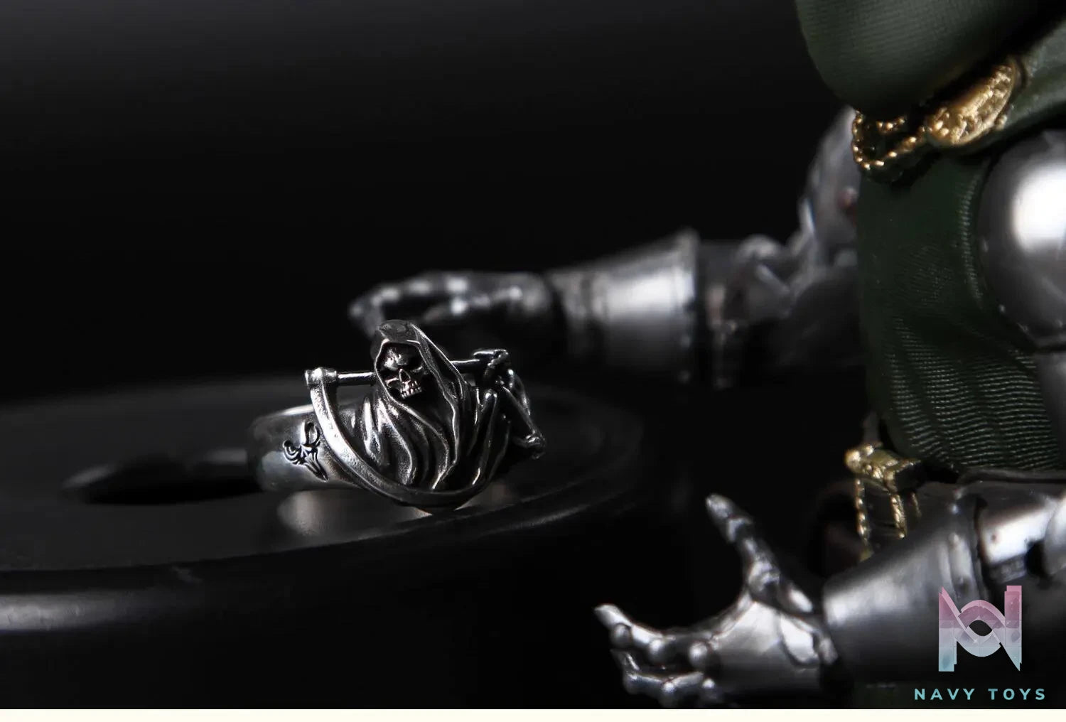 Raven Studio (silver jewelry) – Exclusive Dark Style Harvest Gothic Reaper Handmade Pinky Ring Original