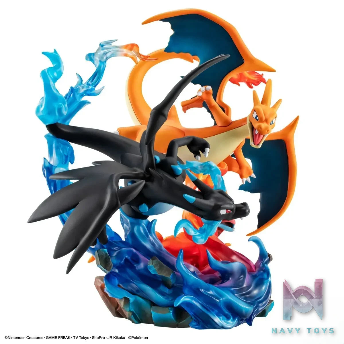 MegaHouse – G.E.M.EX Series Pokémon Mega Charizard X & Mega Charizard Y (Licensed)